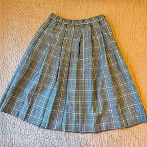 Marni Gray & White Plaid A-Line Skirt, Virgin Wool, Made in Italy, EUC!, 38